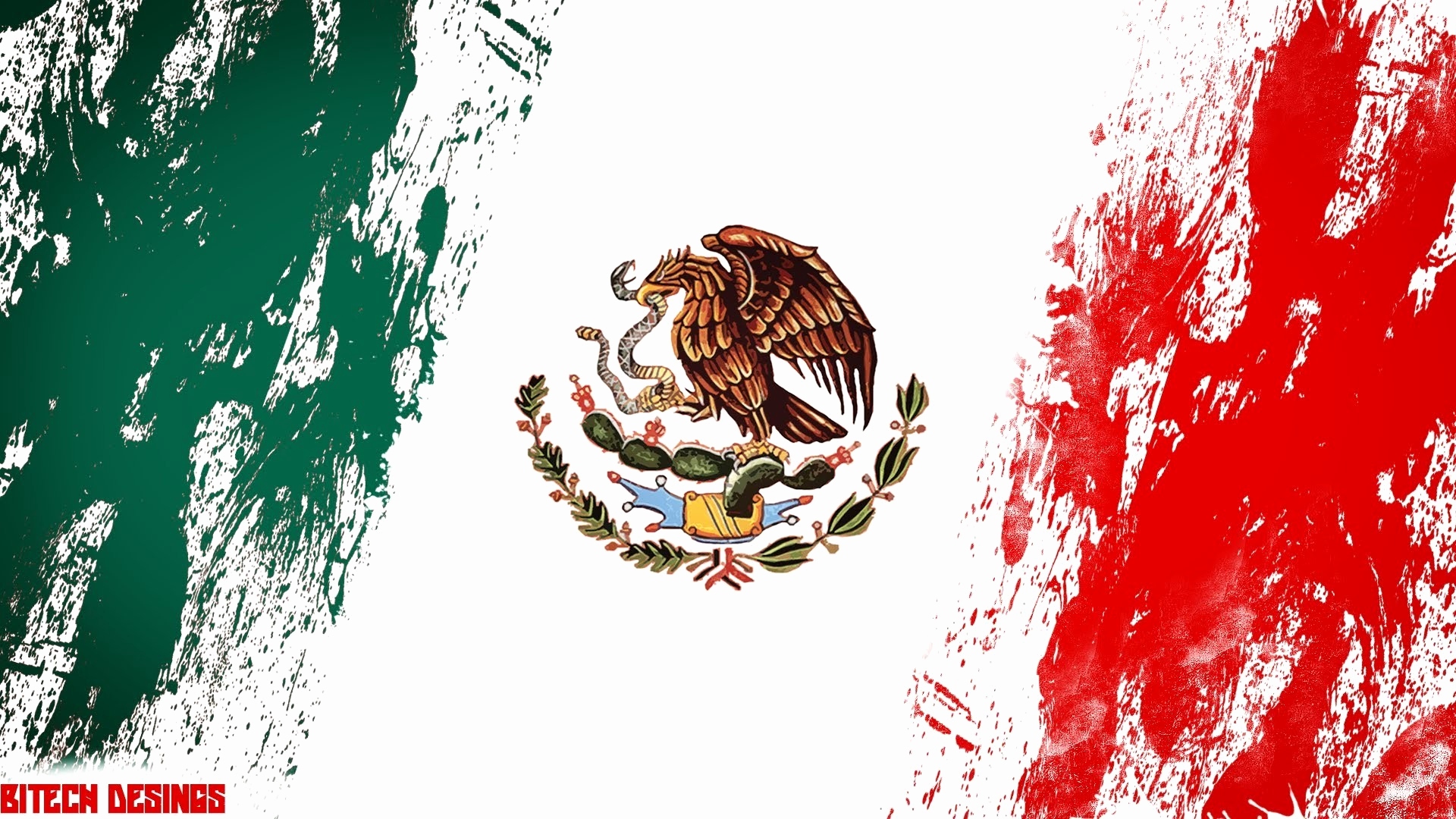 Mexican Flag Art , HD Wallpaper & Backgrounds