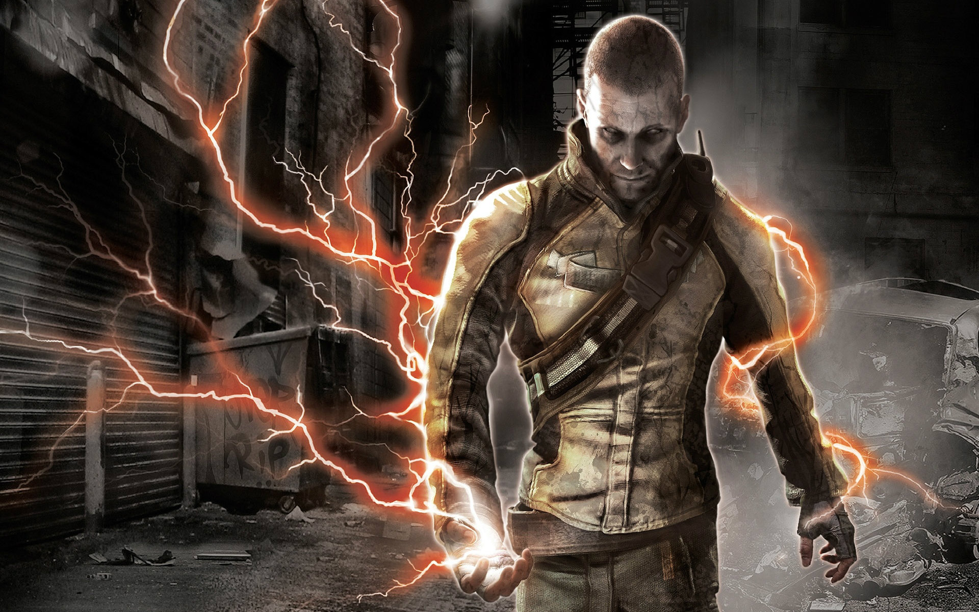 Action Games Hd Wallpapers Games Desktop Wallpapers - Infamous 1 Evil Cole , HD Wallpaper & Backgrounds