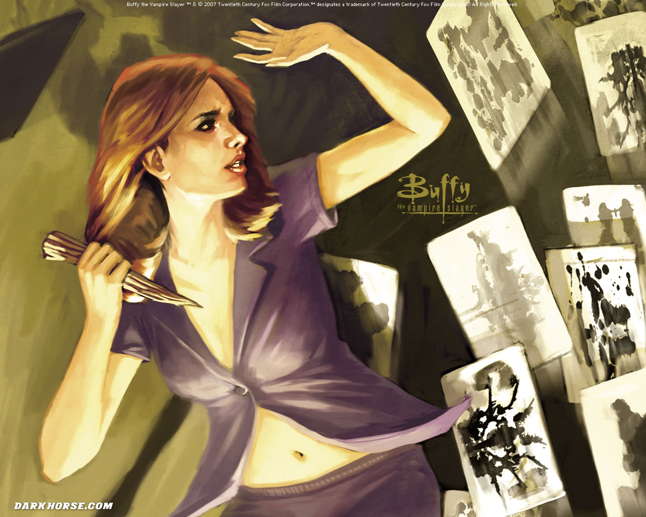 Buffy Comic Art - Buffy The Vampire Slayer Comic Art , HD Wallpaper & Backgrounds