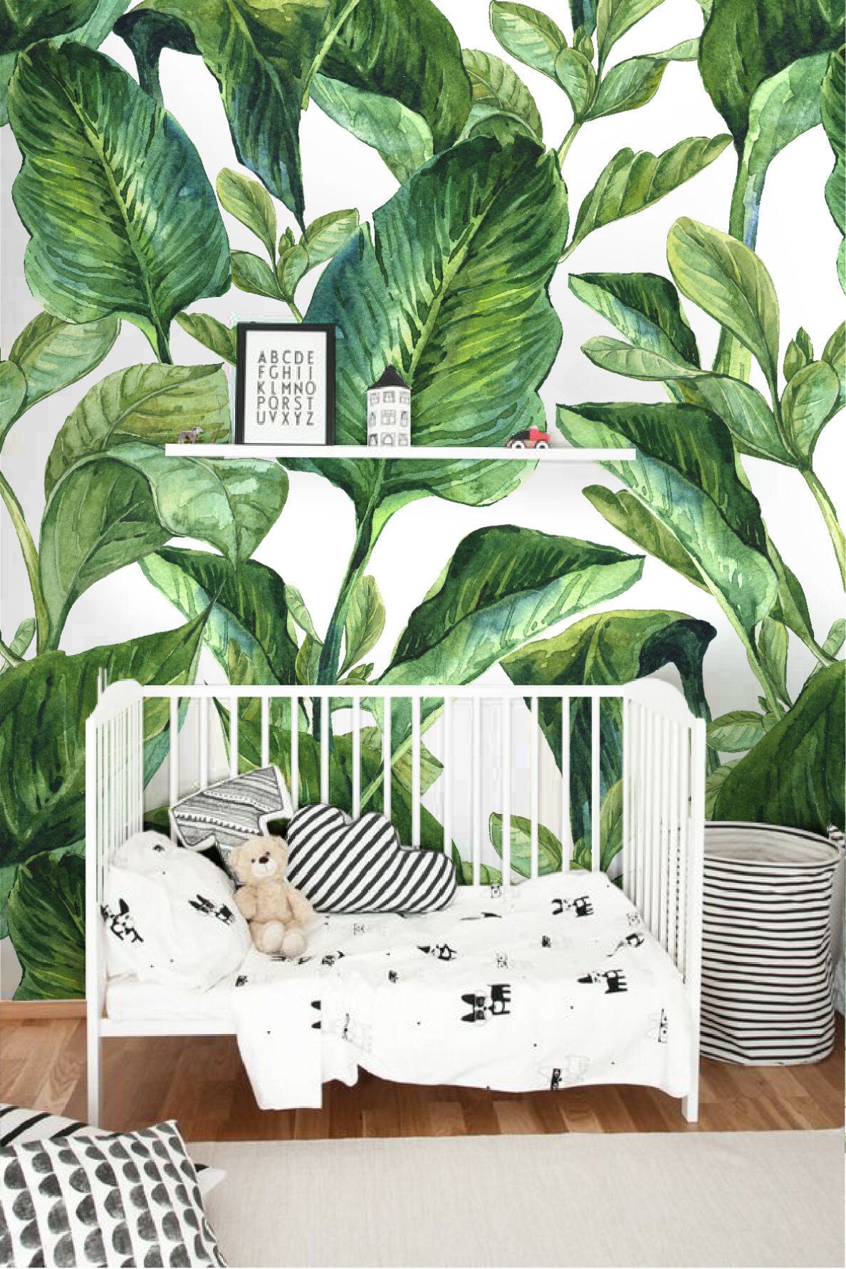 Banana Leaf Wallpaper Nursery , HD Wallpaper & Backgrounds