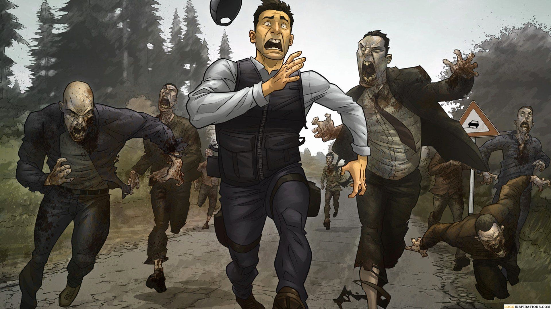 Being Chased By Zombies , HD Wallpaper & Backgrounds