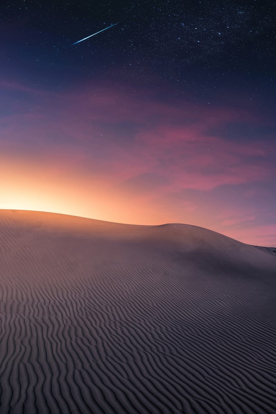 Desert, Sunset, Sand, Falling Star - Hd Background For Iphone , HD Wallpaper & Backgrounds