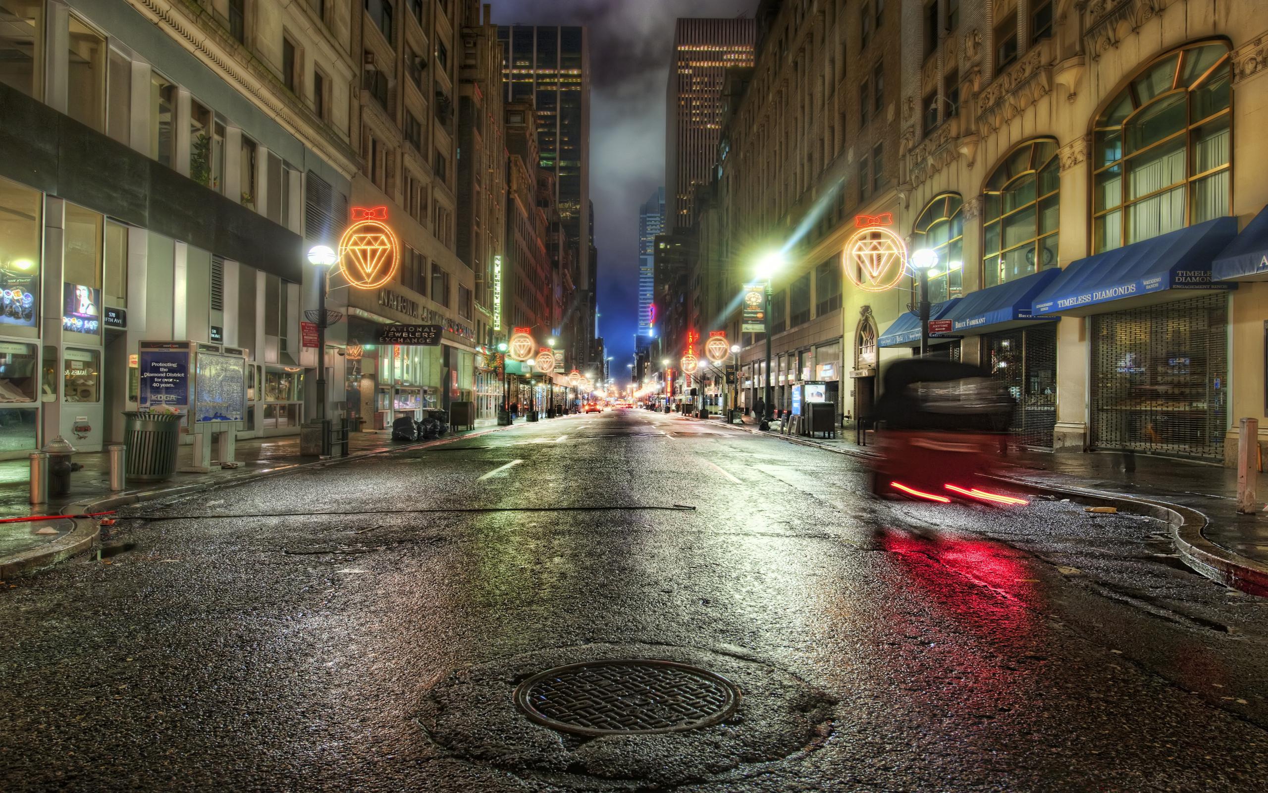 New York City Street Night , HD Wallpaper & Backgrounds