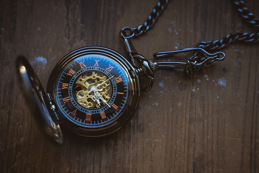 Pocket Watch, Clock, Time, Antique, Old, Time Of, Movement, - Time Watch Hd , HD Wallpaper & Backgrounds