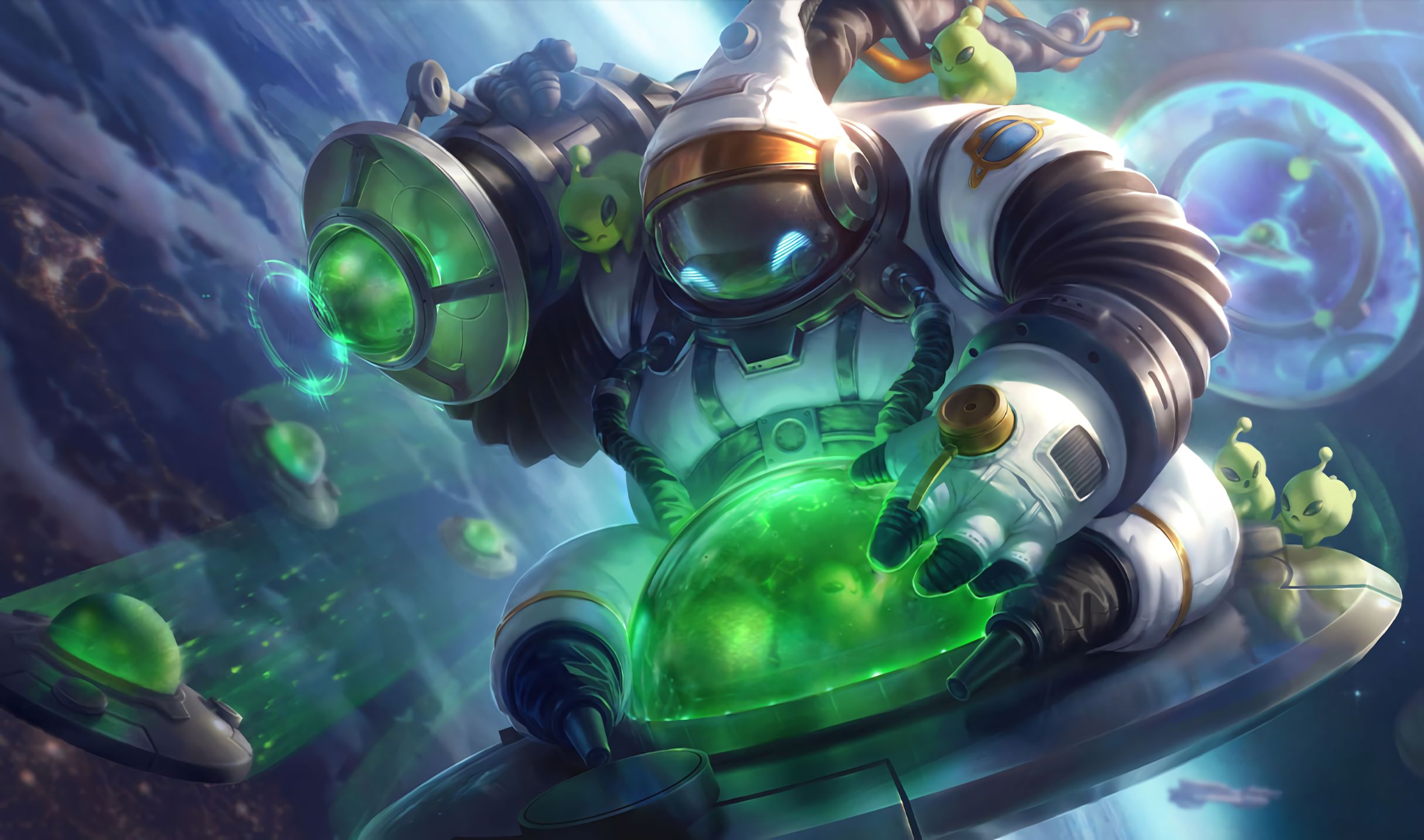 Astronaut Skins Free Wallpapers: Gnar, Poppy, Bard - League Of Legends , HD Wallpaper & Backgrounds