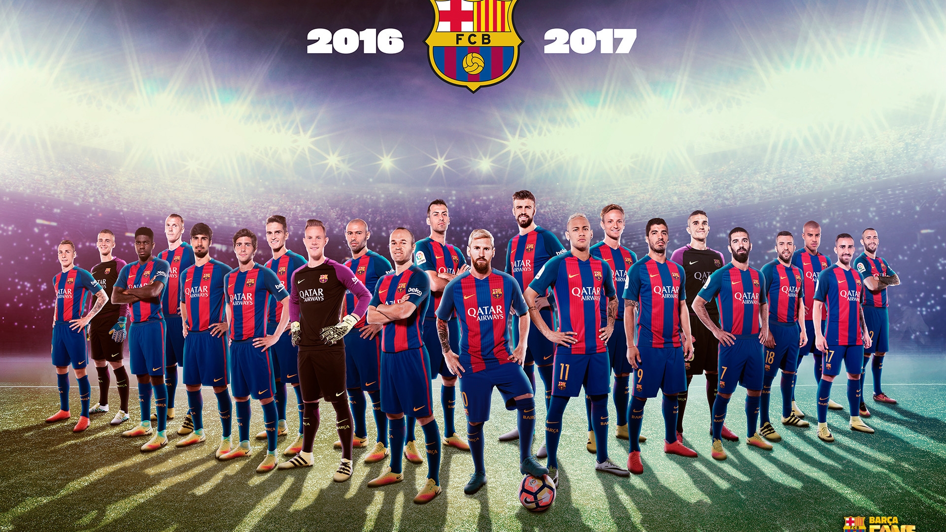 Fc Barcelona Wallpaper 2017 - Fc Barcelona Rakuten , HD Wallpaper & Backgrounds
