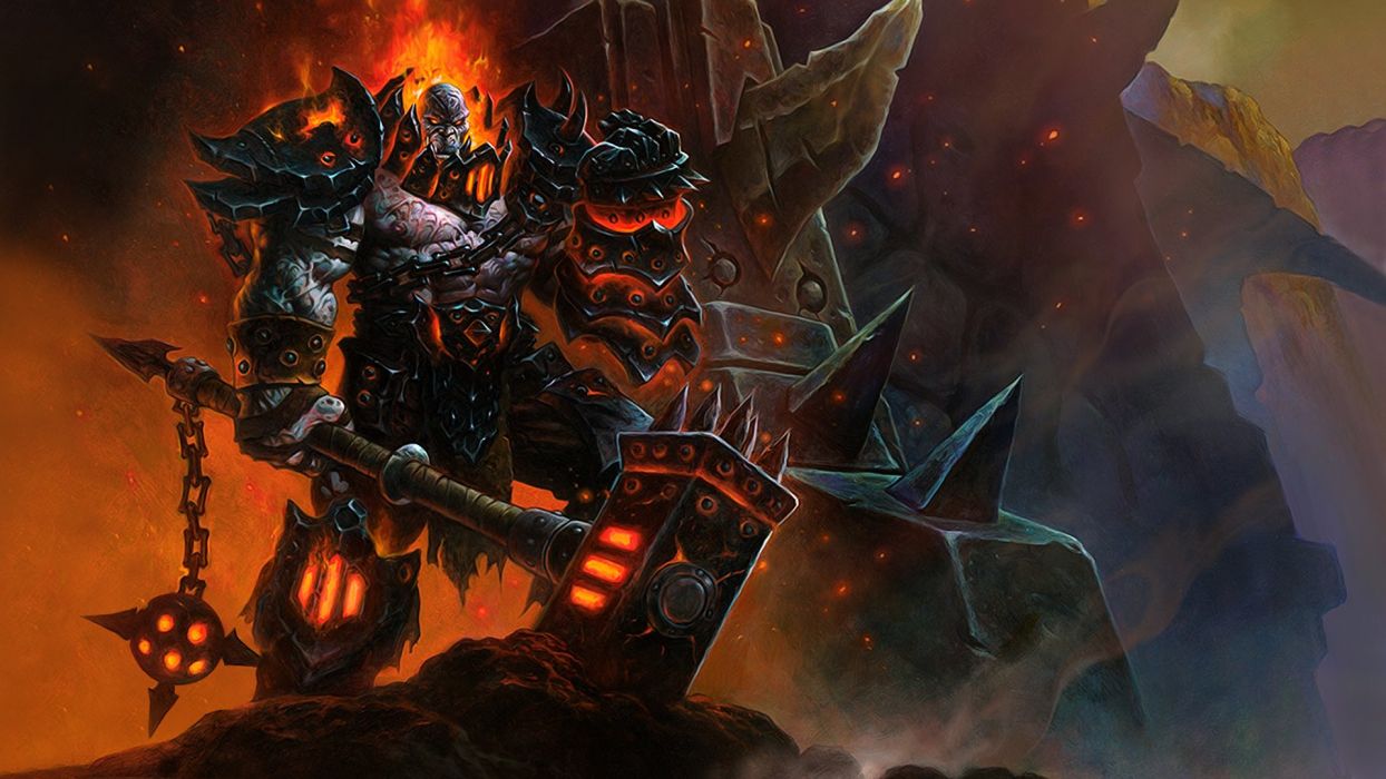 World Warcraft Warlords Draenor Fantasy Wow Wallpaper - Wow Blackhand , HD Wallpaper & Backgrounds
