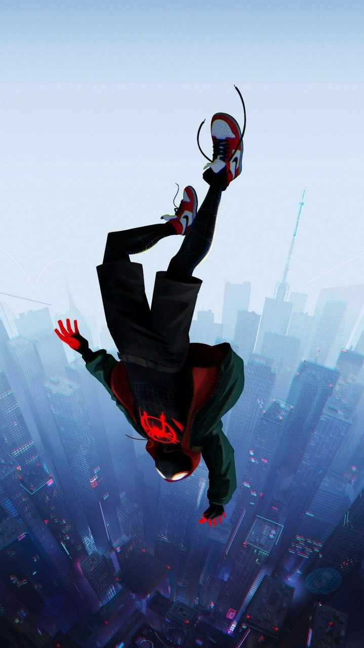 Spider Man Into The Spider Verse Skydive , HD Wallpaper & Backgrounds