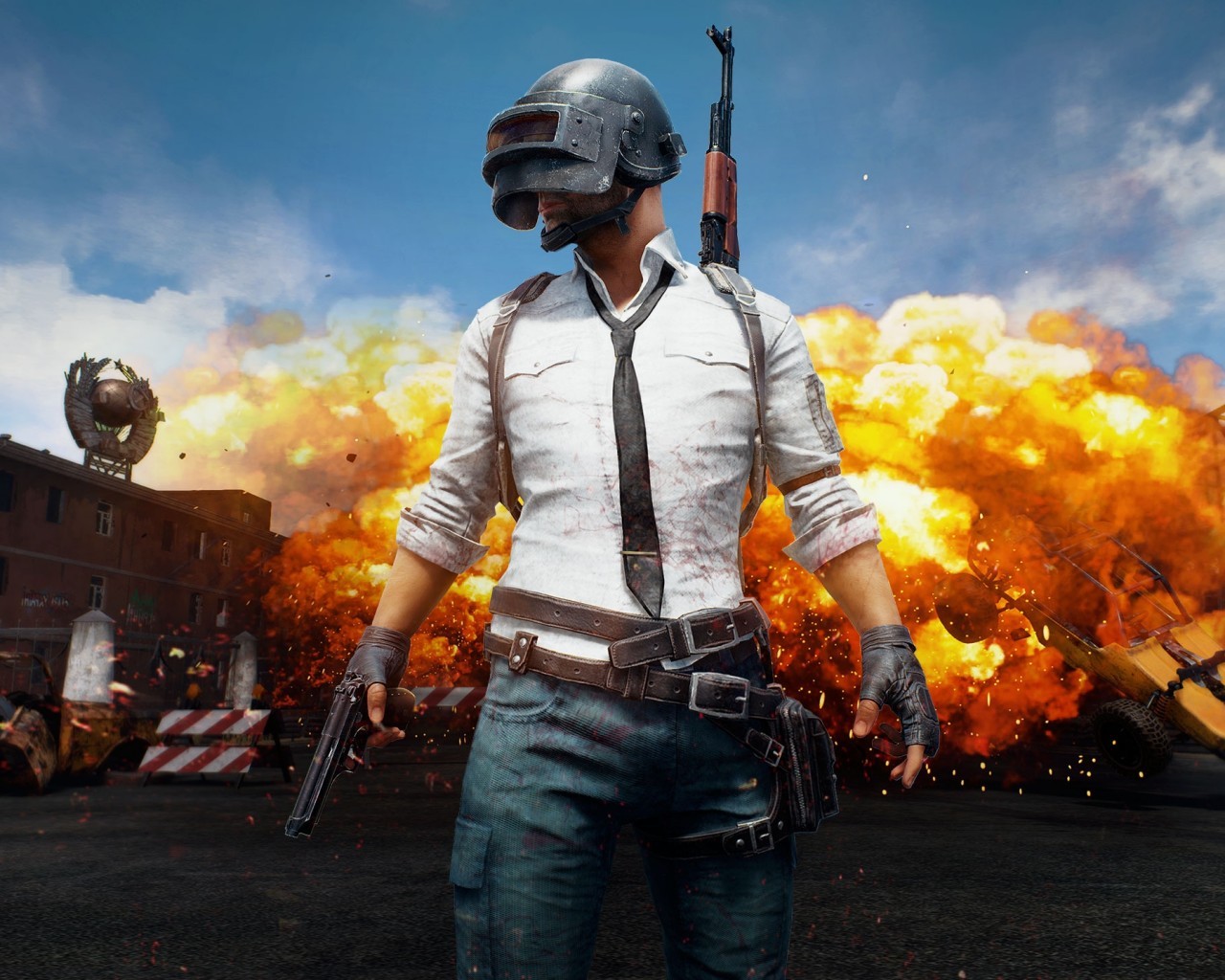 Playerunknown S Battlegrounds, Explosion, Artwork, - Pubg Wallpaper 4k , HD Wallpaper & Backgrounds