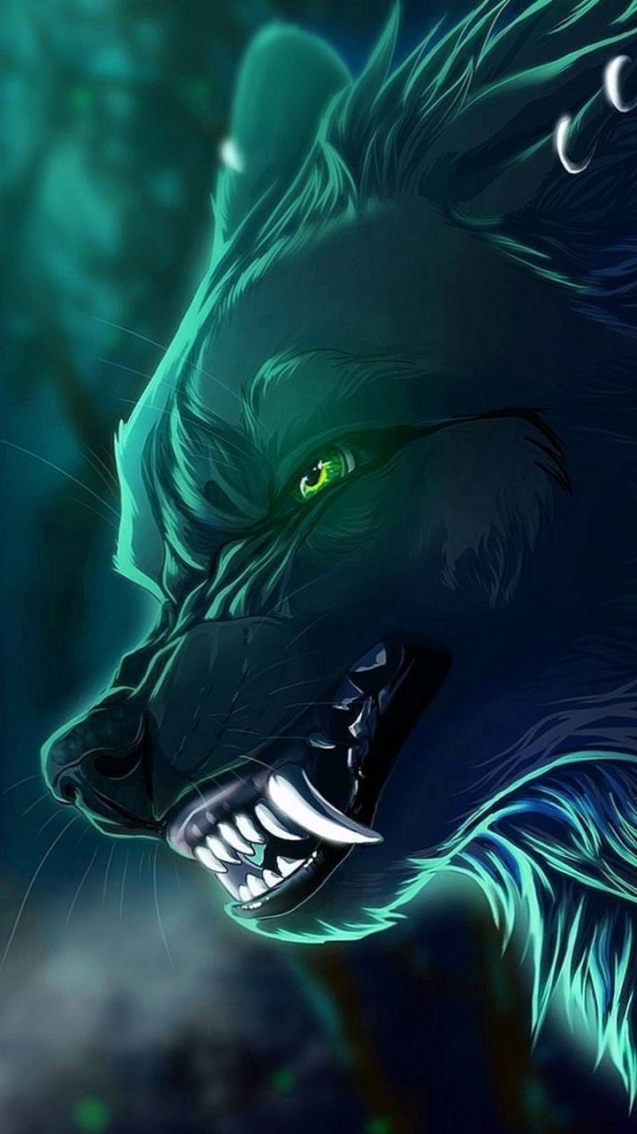 Animated Wolf Wallpapers For Iphone - Anime Wolf , HD Wallpaper & Backgrounds