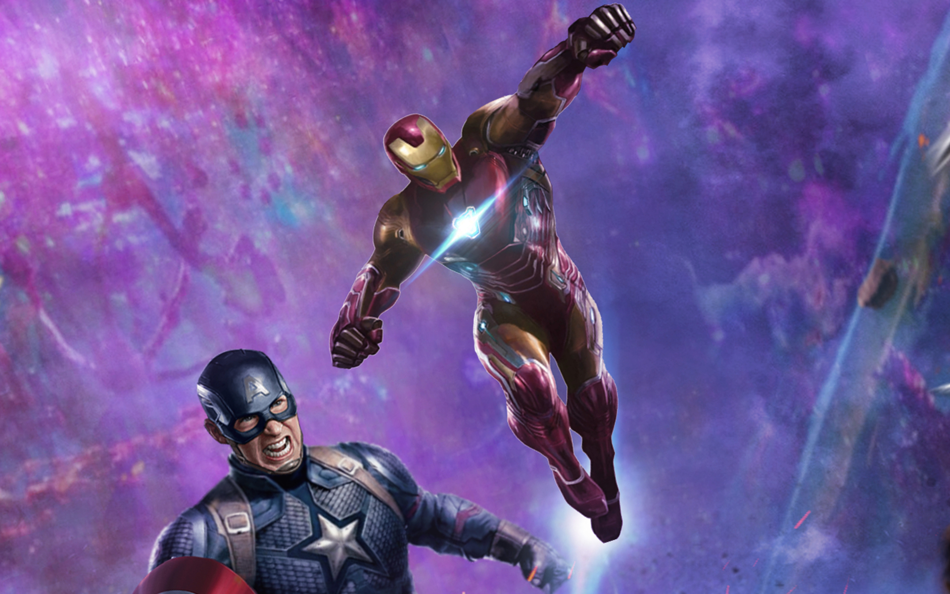 Movie Avengers Endgame The Avengers Iron Man Captain - Avengers Endgame Iron Man And Captain America , HD Wallpaper & Backgrounds