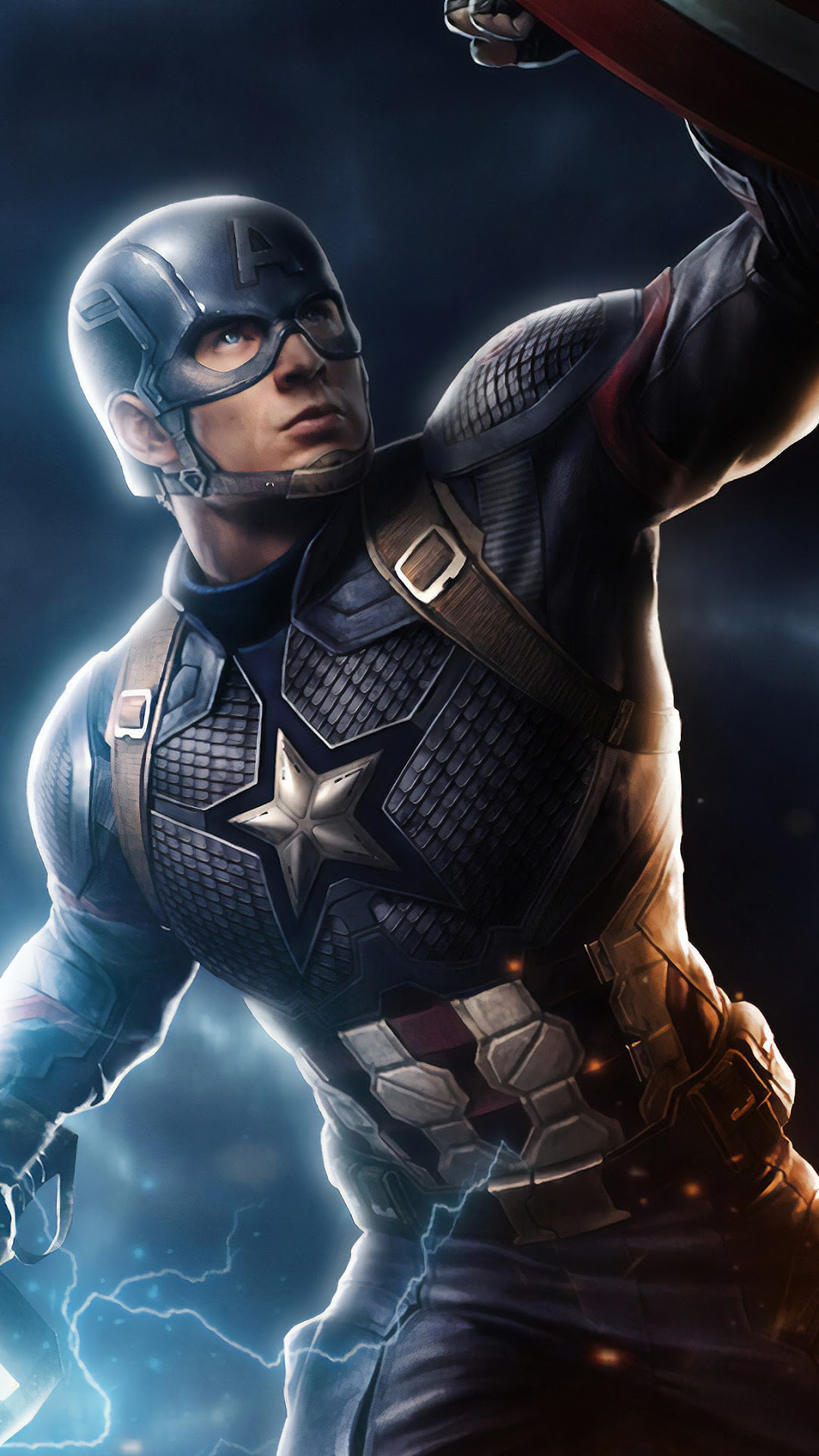 Endgame, Captain America, Mjolnir, Hammer, Lightning, - Captain America Mjolnir , HD Wallpaper & Backgrounds