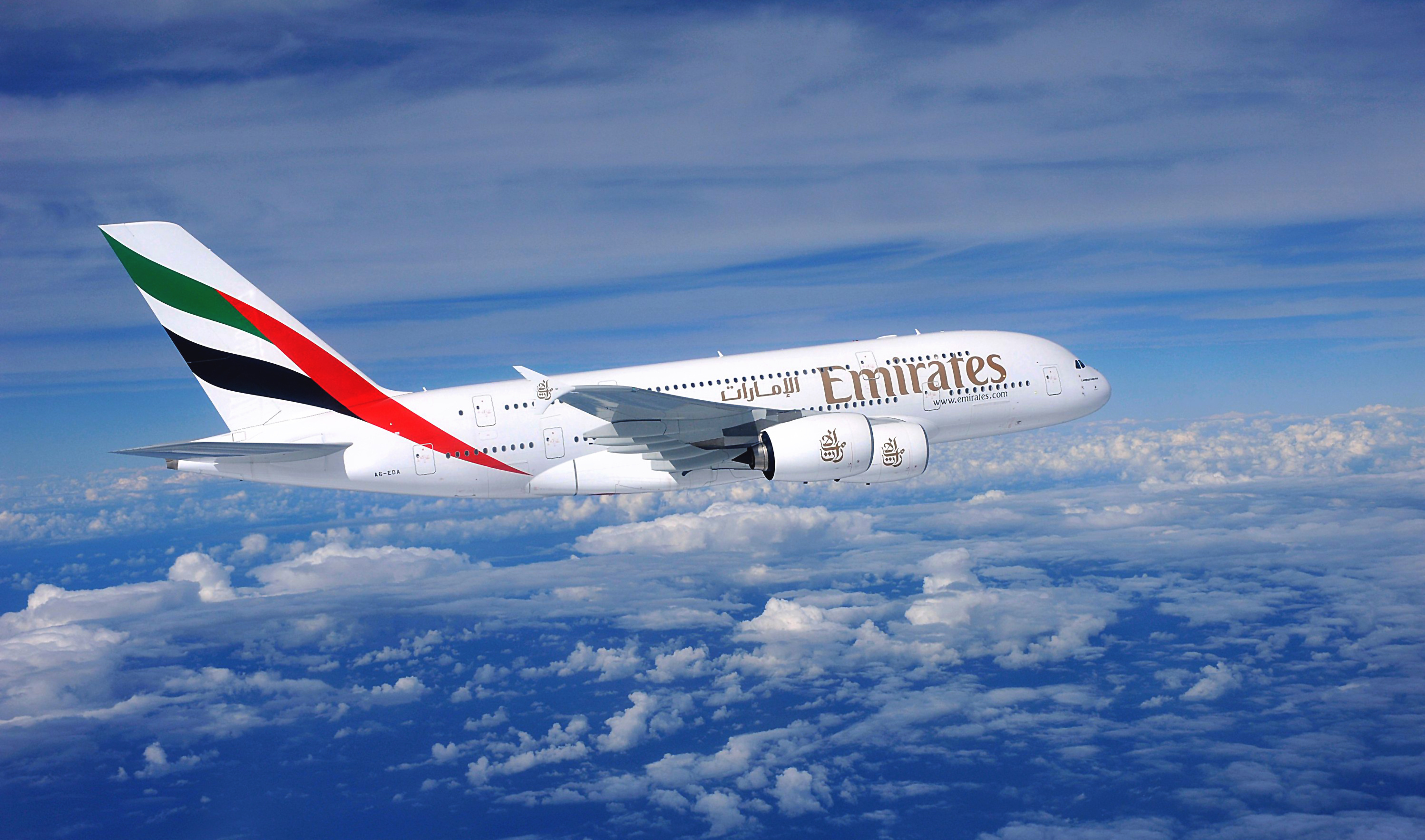 Emirates Airline Plane Airbus Airliner A380 Wallpaper - A380 Emirates , HD Wallpaper & Backgrounds