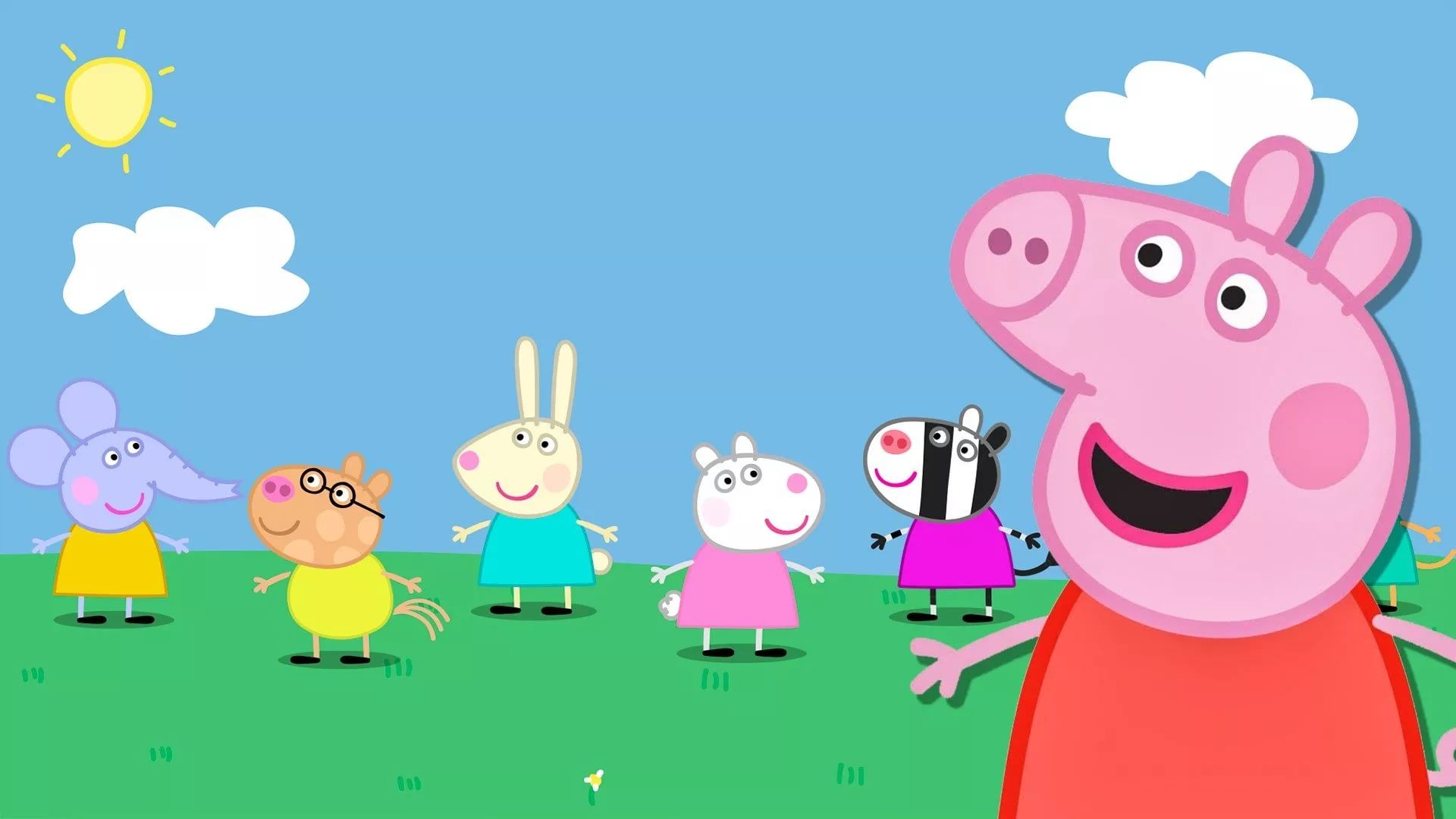 Peppa Pig Wallpaper Pc - Peppa Pig Suzy Sheep Danny Dog , HD Wallpaper & Backgrounds