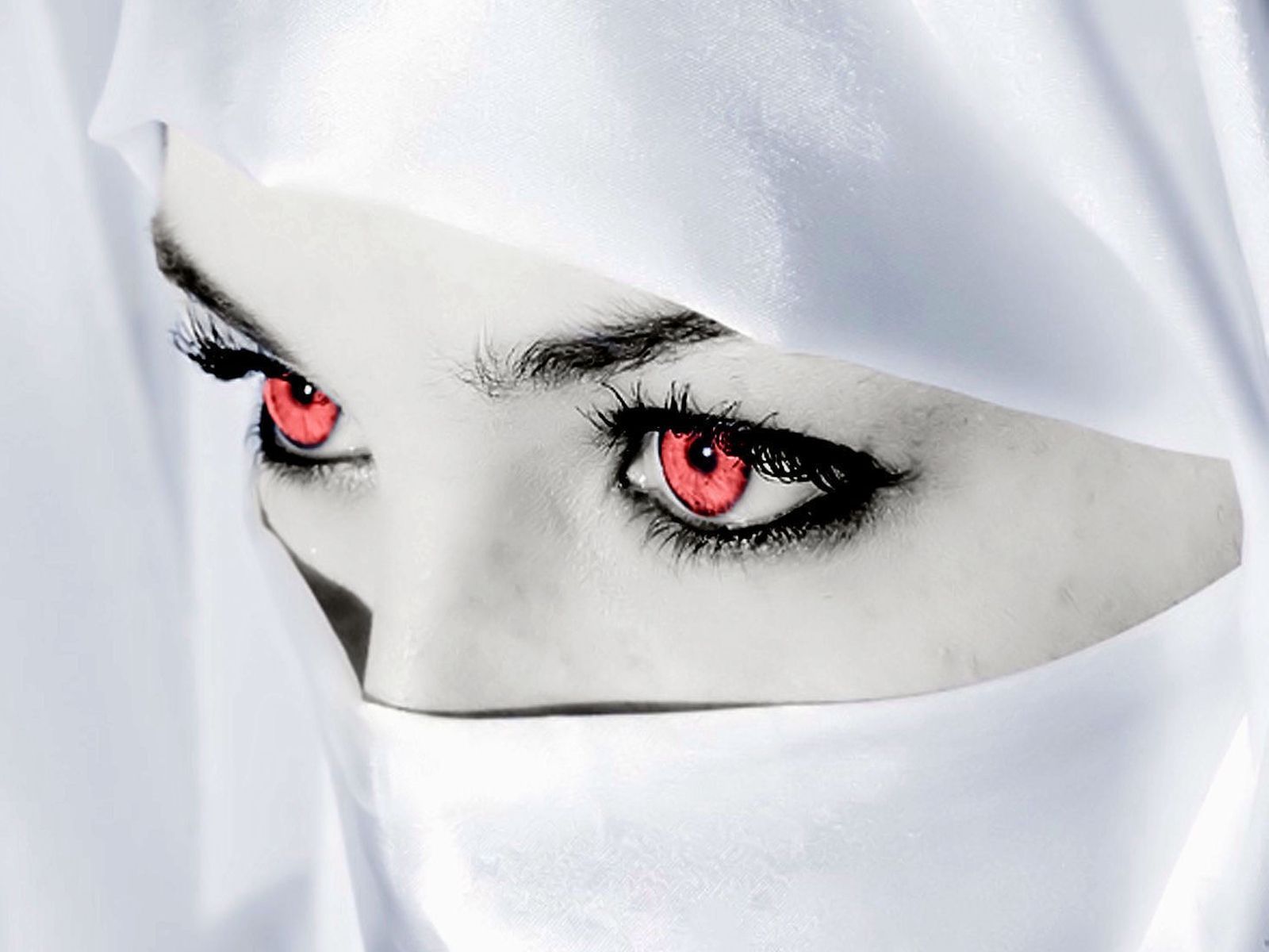 Girl With Red Eyes , HD Wallpaper & Backgrounds