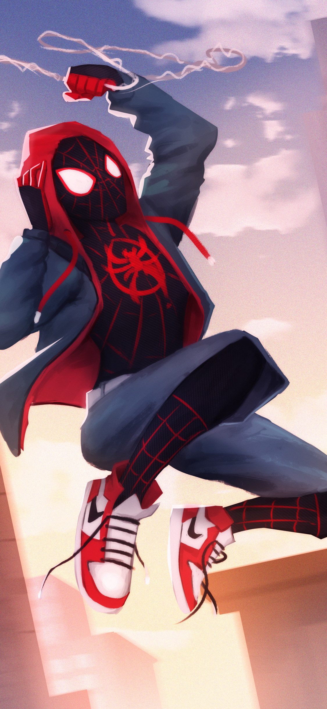 Miles Spiderman Wallpaper Iphone , HD Wallpaper & Backgrounds