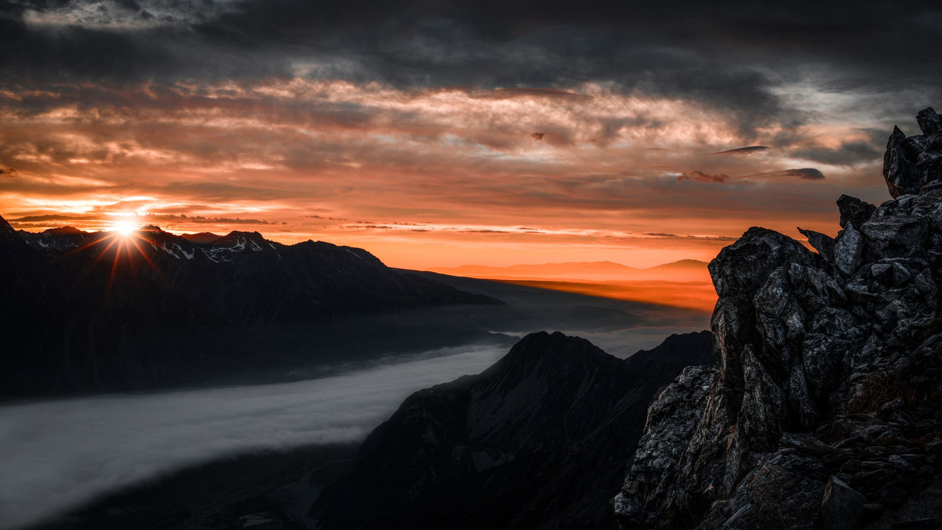 Sunrise Over The Hooker Valley, New Zealand Wallpaper - New Zealand , HD Wallpaper & Backgrounds