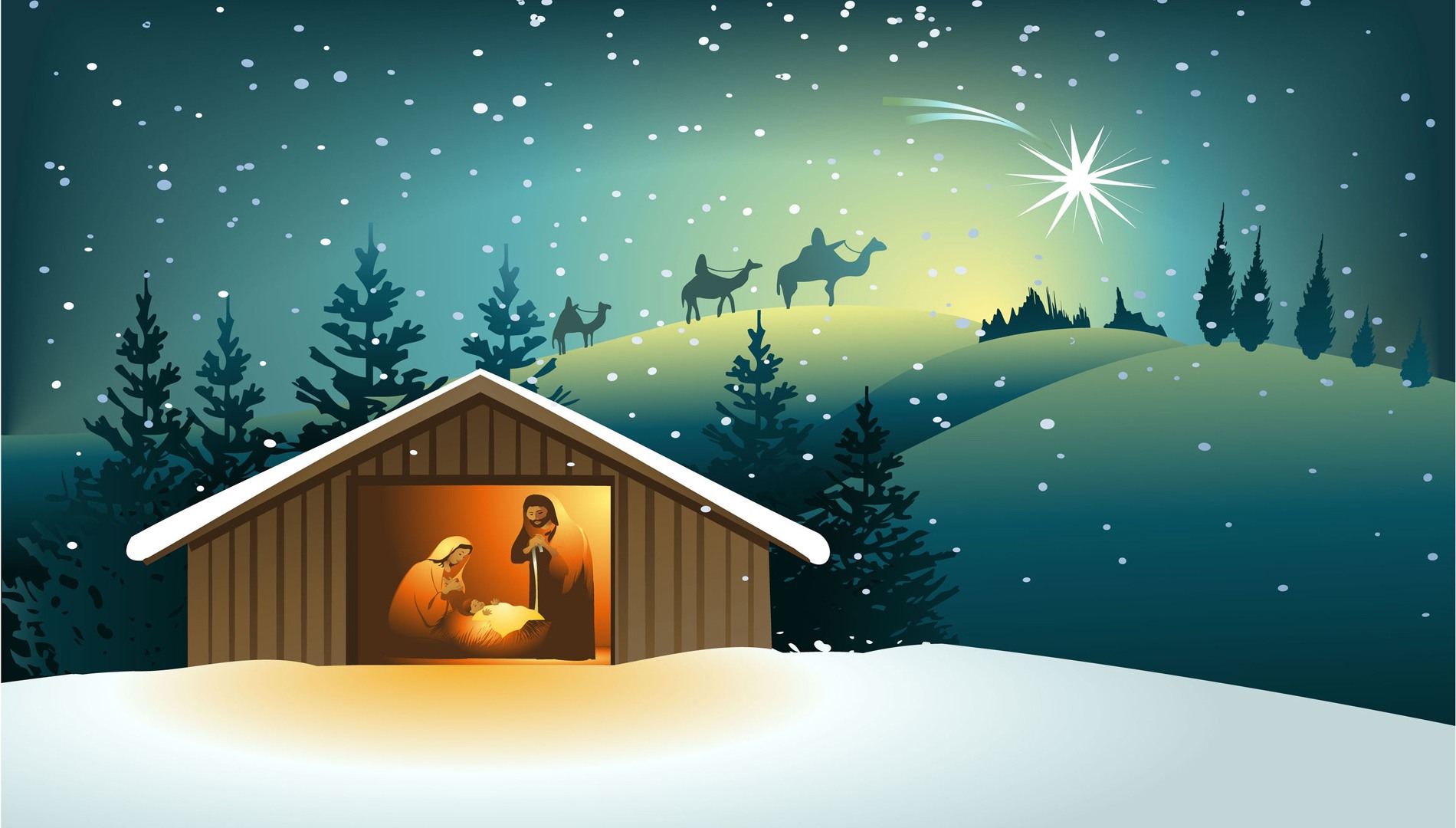 Christmas Holy Family Wallpaper Hd , HD Wallpaper & Backgrounds