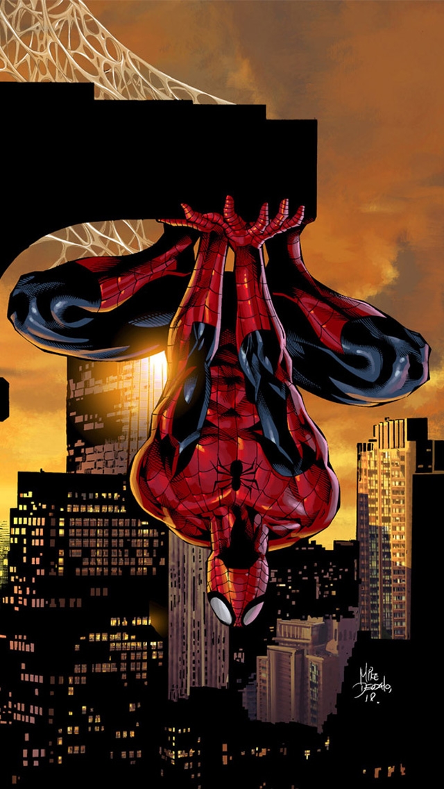 Iphone 5 Wallpaper Comics Spiderman - Amazing Spider Man Comic Art , HD Wallpaper & Backgrounds
