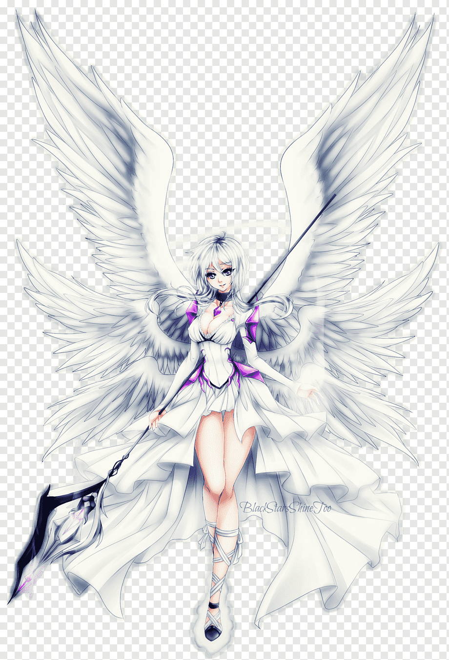 Cherub Seraph Angel Anime Drawing, Cute Girl, Manga, - Beautiful Anime Drawing Girl , HD Wallpaper & Backgrounds