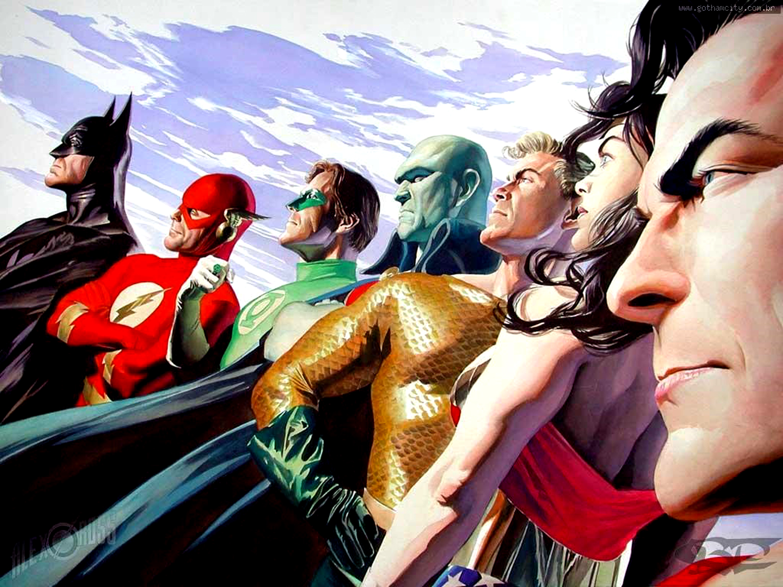 Central Wallpaper Dc Comics All Super Heroes Hd Wallpapers - Alex Ross , HD Wallpaper & Backgrounds