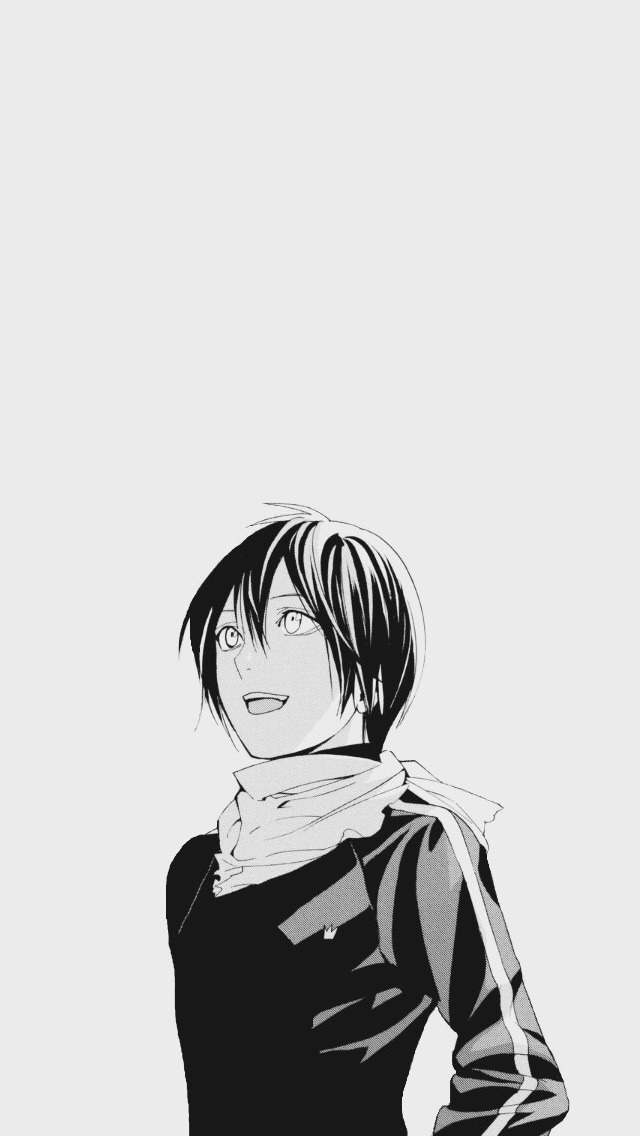 Yato, Noragami, And Anime Image - Noragami Lockscreen Black And White , HD Wallpaper & Backgrounds