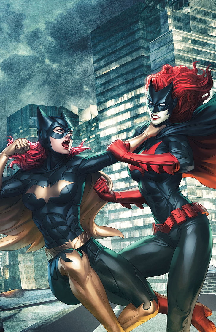 Two Dc Female Characters Wallpaper, Batgirl, Dc Comics, - Stanley Artgerm Lau Batgirl , HD Wallpaper & Backgrounds