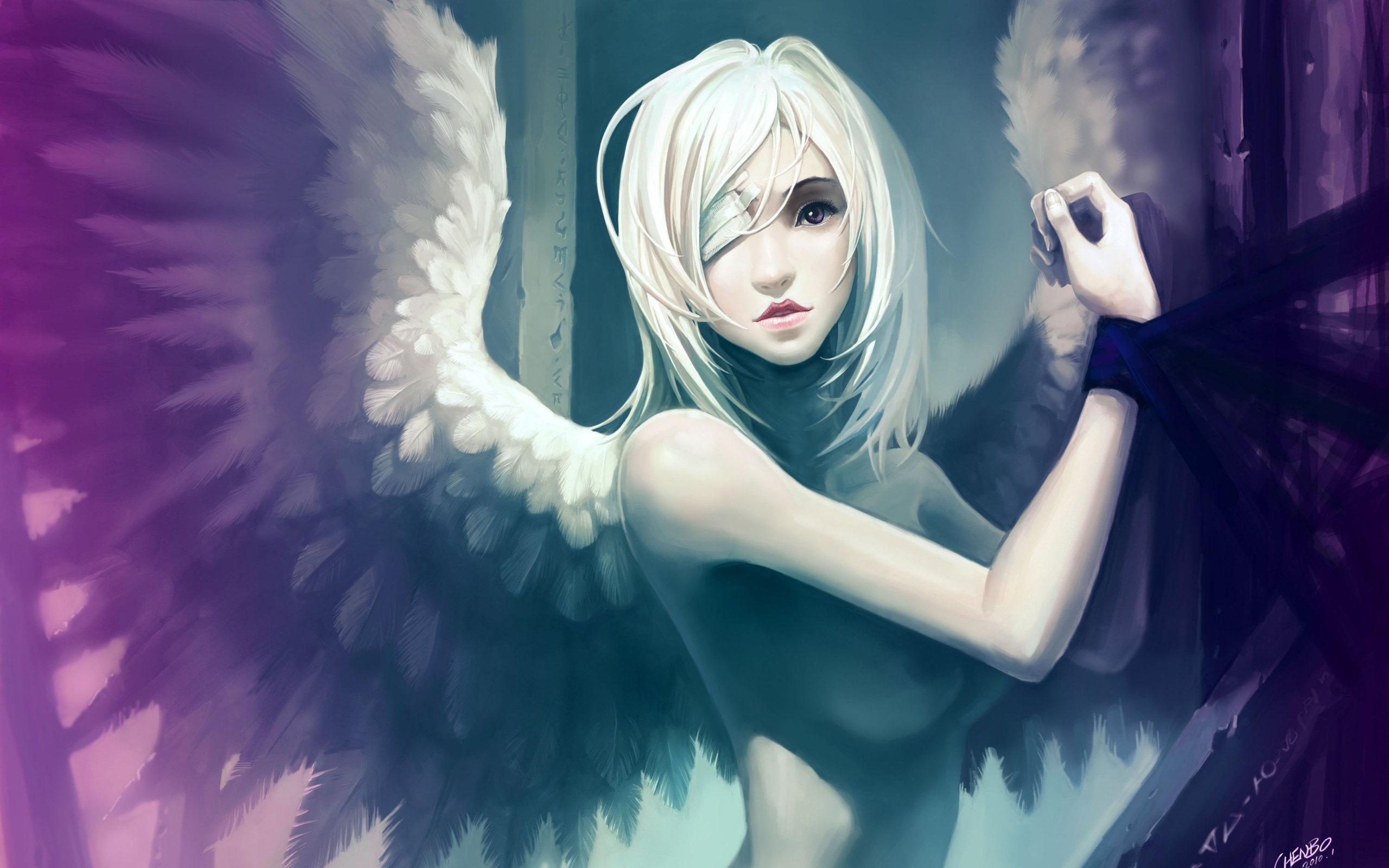Wallpaper Girl Art Angel Wings - Girl With Angel Wings , HD Wallpaper & Backgrounds