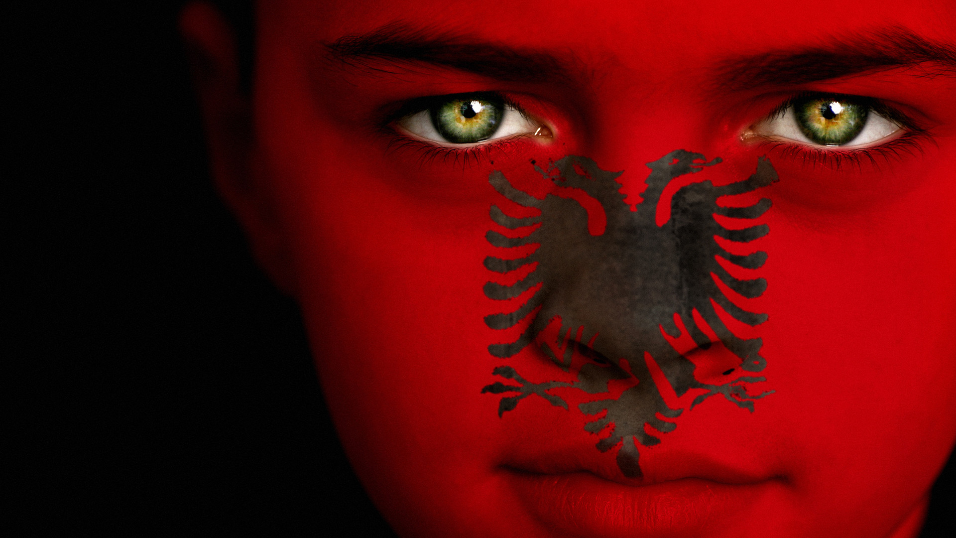 Albanian Flag Boy 
 Src Free Download Albanian Flag - Albania I Love You , HD Wallpaper & Backgrounds