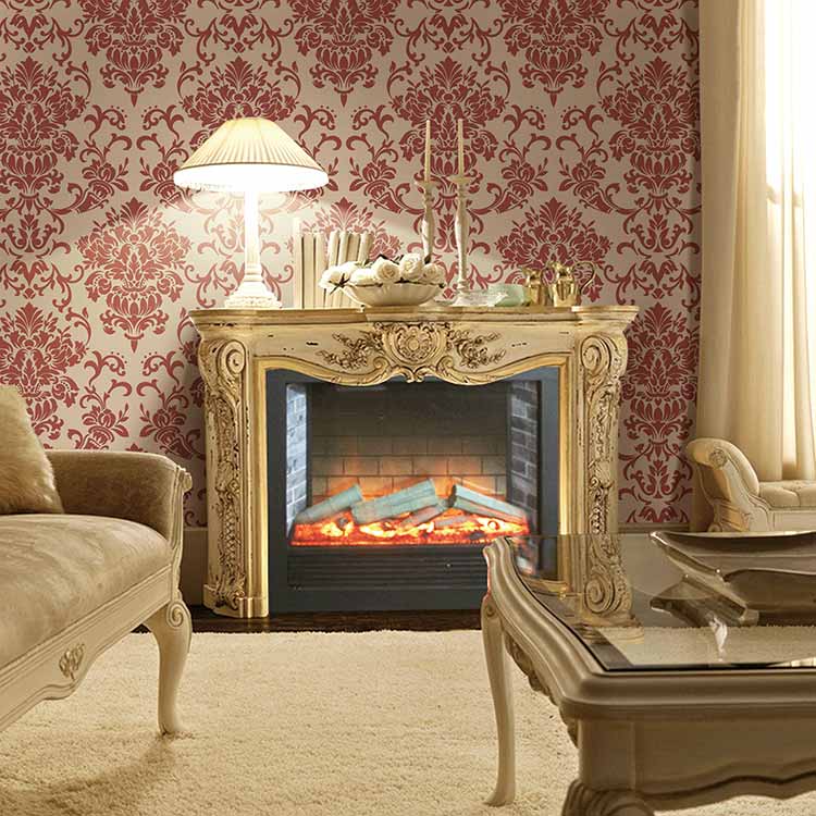 Living Room Decor Luxury Flower Textured Pattern Design - Classic Interior Design , HD Wallpaper & Backgrounds