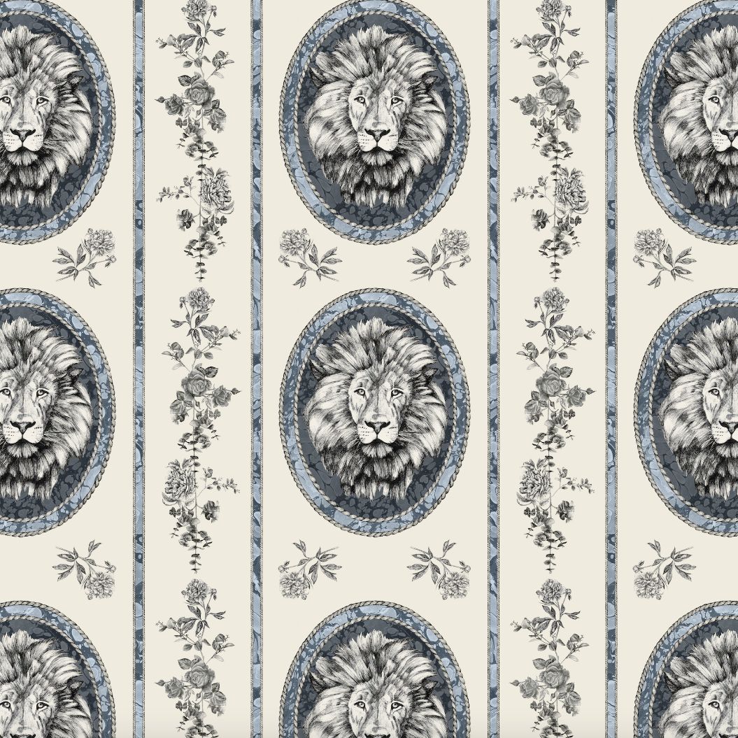 Lion Toile Wallpaper - Vale Wallpaper London , HD Wallpaper & Backgrounds