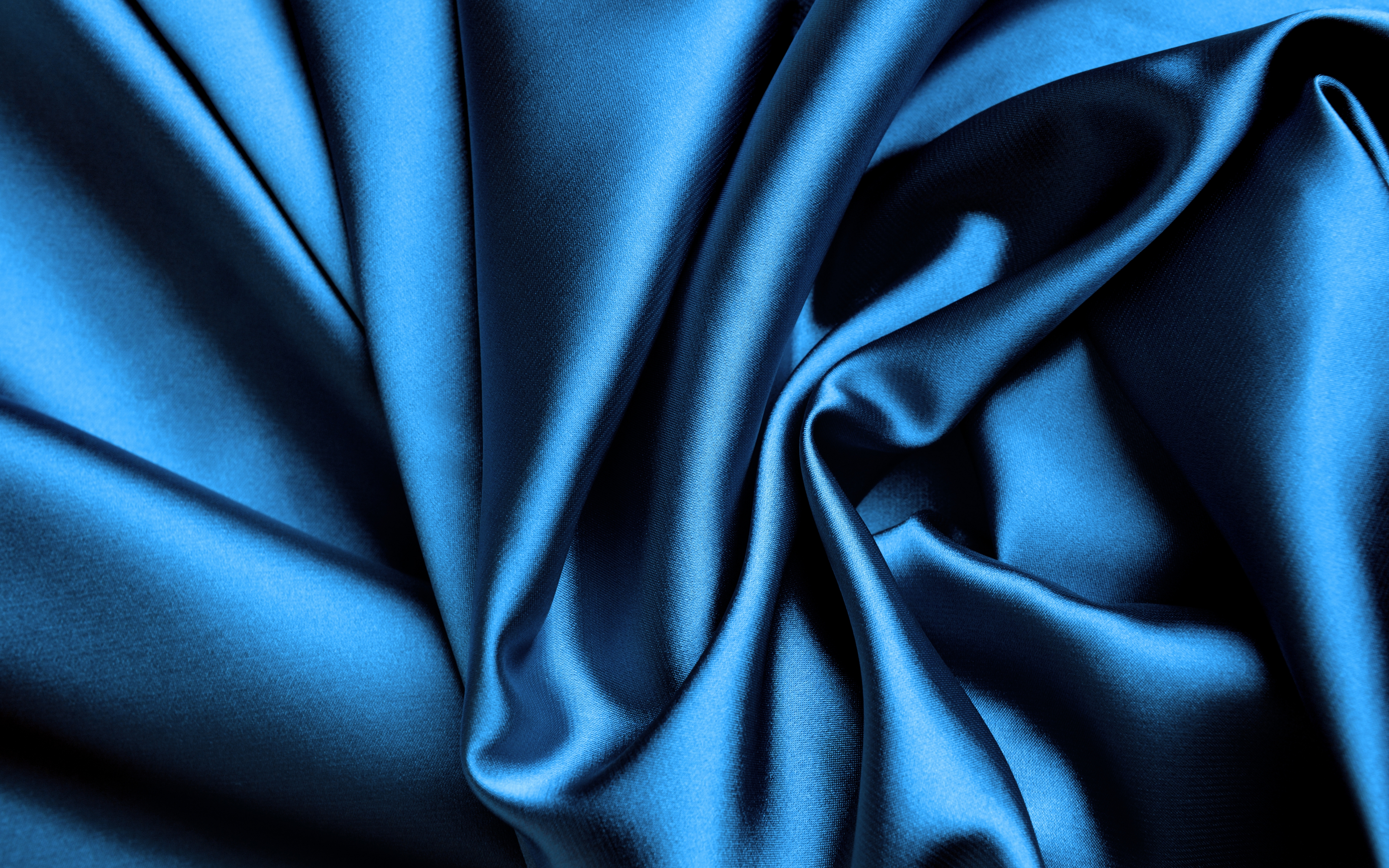 Silk Silk Satin Blue Shiny Wrinkles Texture Fabric - Blue Silk Background , HD Wallpaper & Backgrounds
