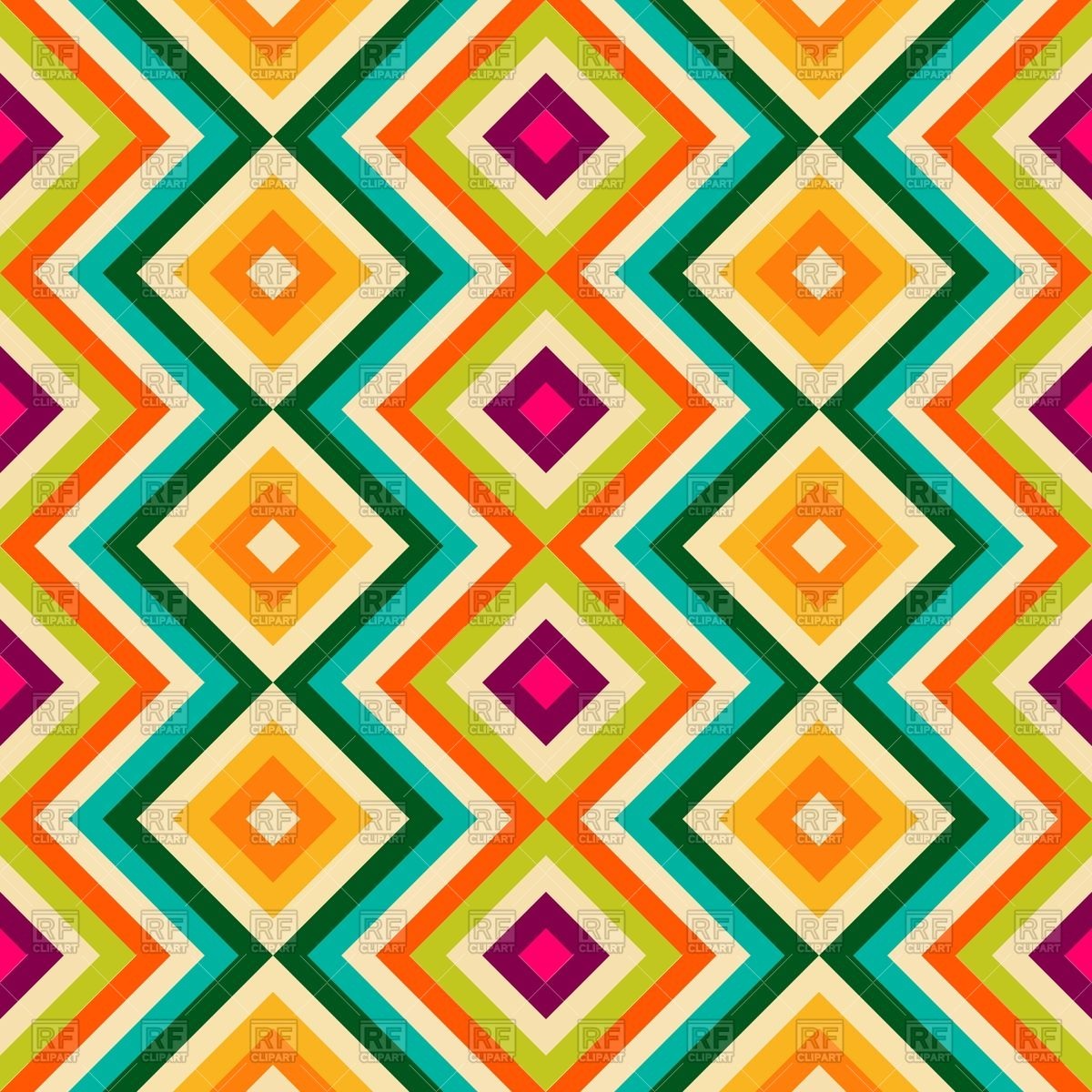Seamless Wallpaper With Zig Zag And Rhombus Vector - Pattern , HD Wallpaper & Backgrounds