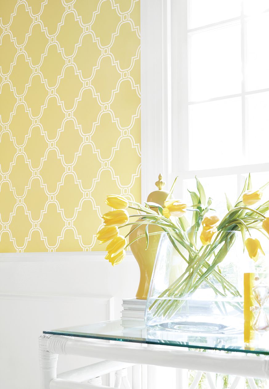Diamond Trellis Wallpaper Yellow , HD Wallpaper & Backgrounds