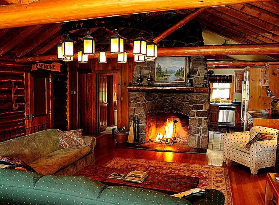 Cozy Log Cabin Winter Wallpaper - Winter Cozy Log Cabin , HD Wallpaper & Backgrounds