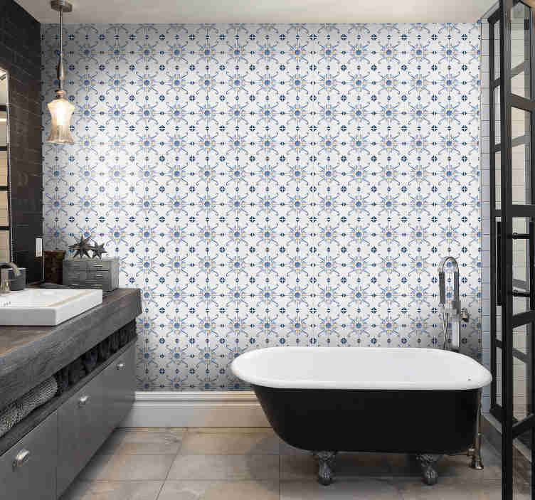 Tile Effect Wallpaper - Papel Pintado Para Baño , HD Wallpaper & Backgrounds