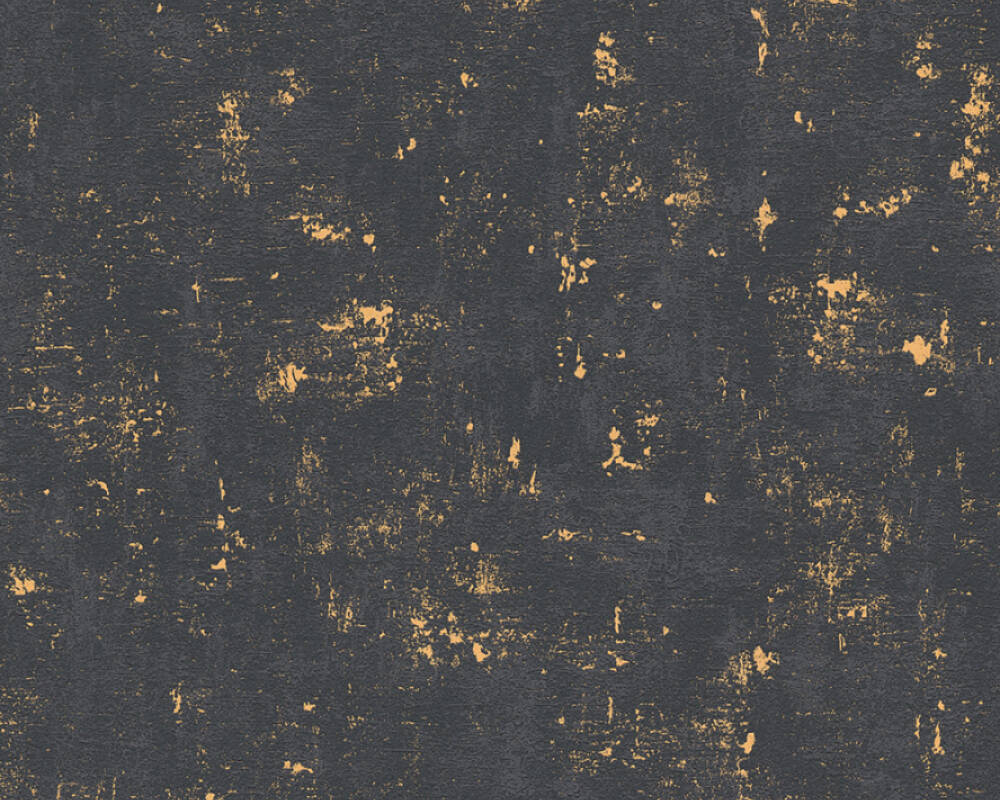 Création Wallpaper Uni, Black, Gold, Metallic - Papier Peint Noir Et Doré , HD Wallpaper & Backgrounds