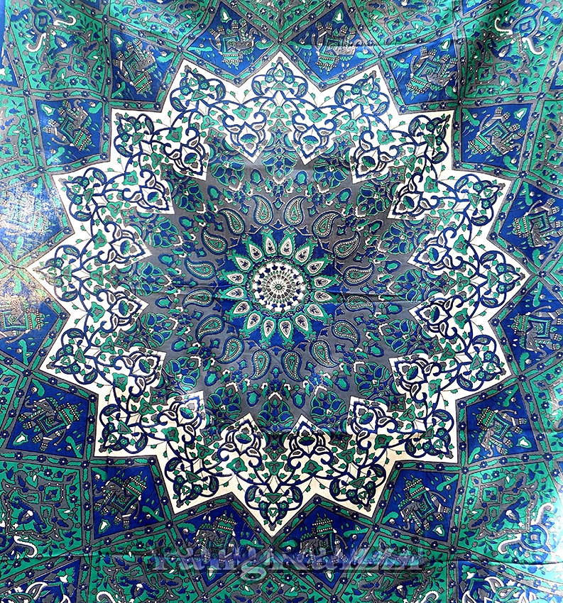 Twin Indian Cotton Psychedelic Star Mandala Tapestry - Blue Tapestry , HD Wallpaper & Backgrounds