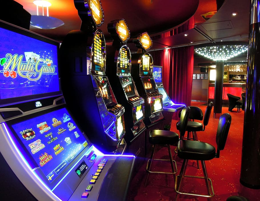 Blue Arcade Video Game, Casino, Slot Machines, Excitement, - Casino Slot Machines , HD Wallpaper & Backgrounds