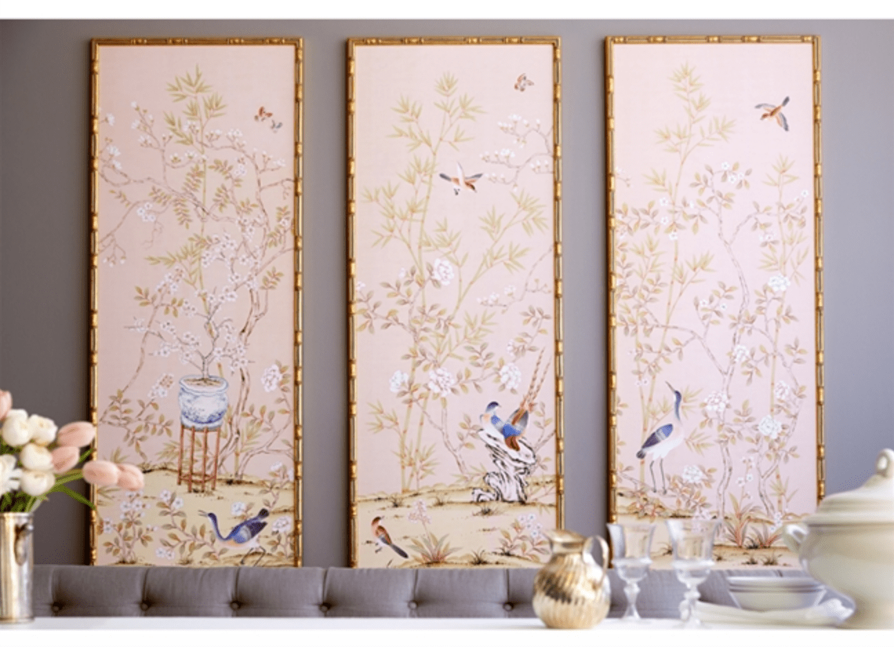 Hand Painted Chinoiserie Wallcovering , HD Wallpaper & Backgrounds