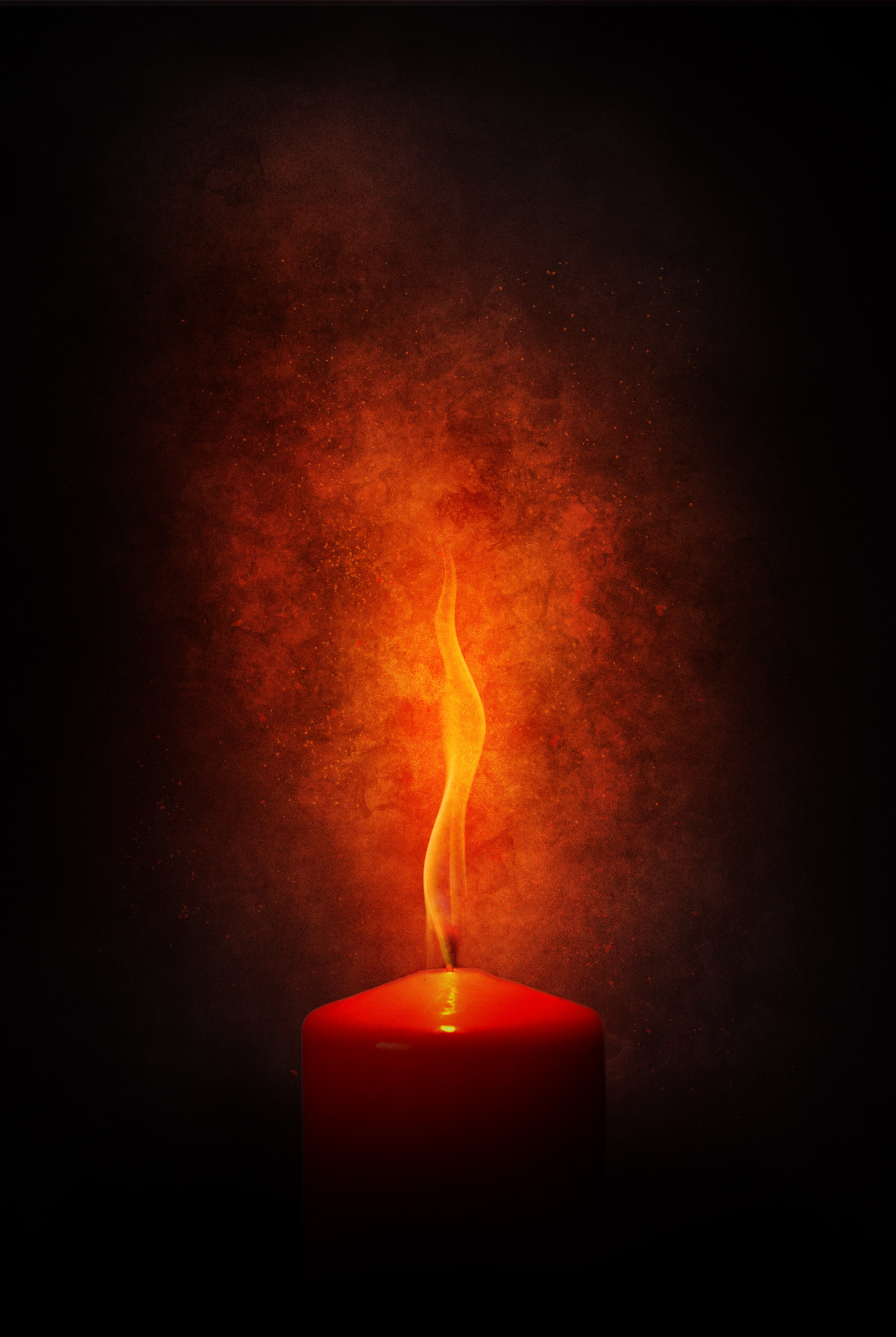 Candle With Red Flame , HD Wallpaper & Backgrounds