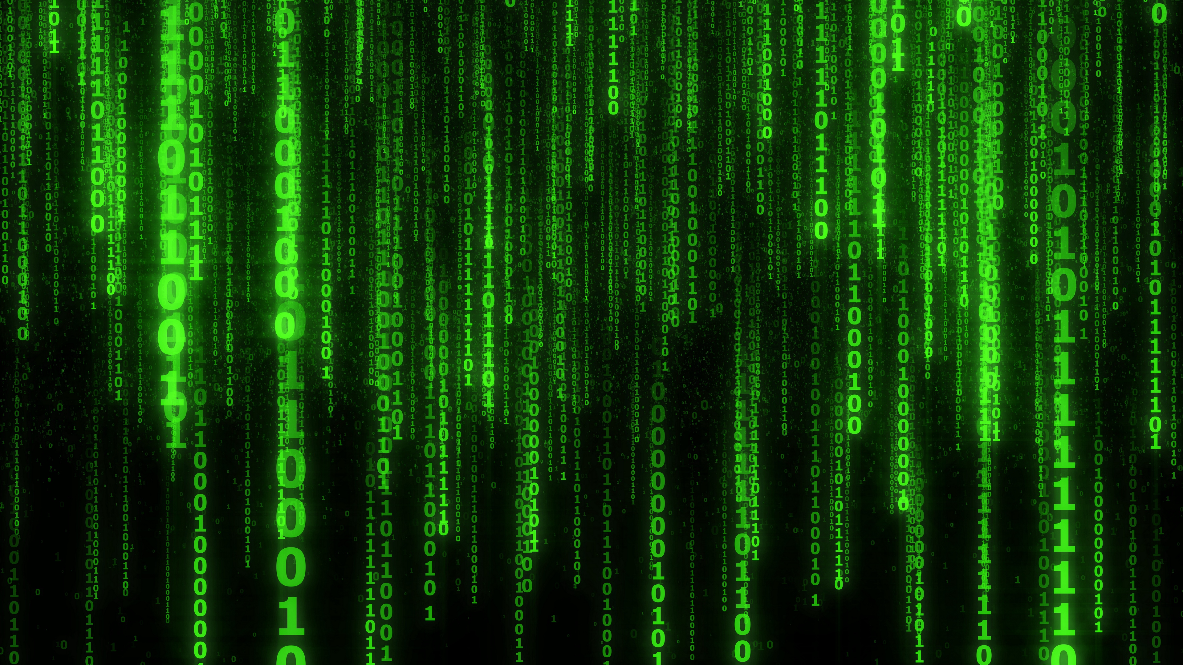 Wallpaper Binary Code, Code, Numbers, Green, Glow - Binary Code , HD Wallpaper & Backgrounds