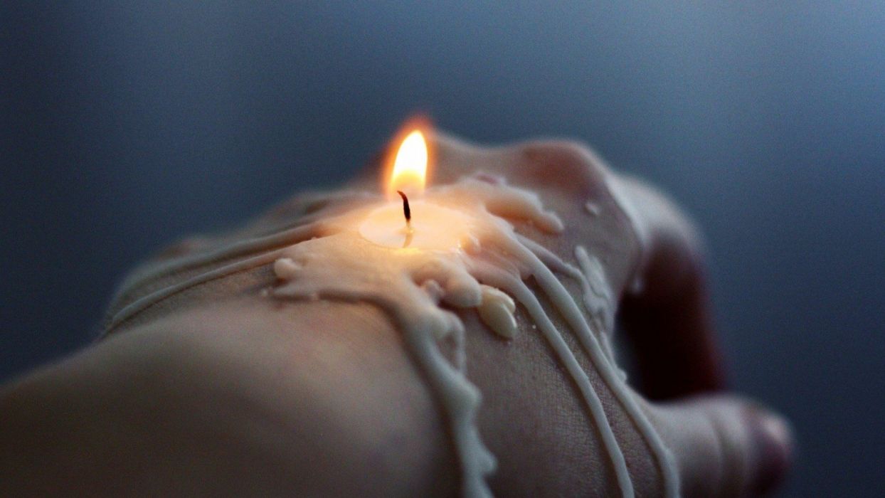 Dark Candles Fire Light Wax Wallpaper Candles On Hands Hd Wallpaper Backgrounds Download