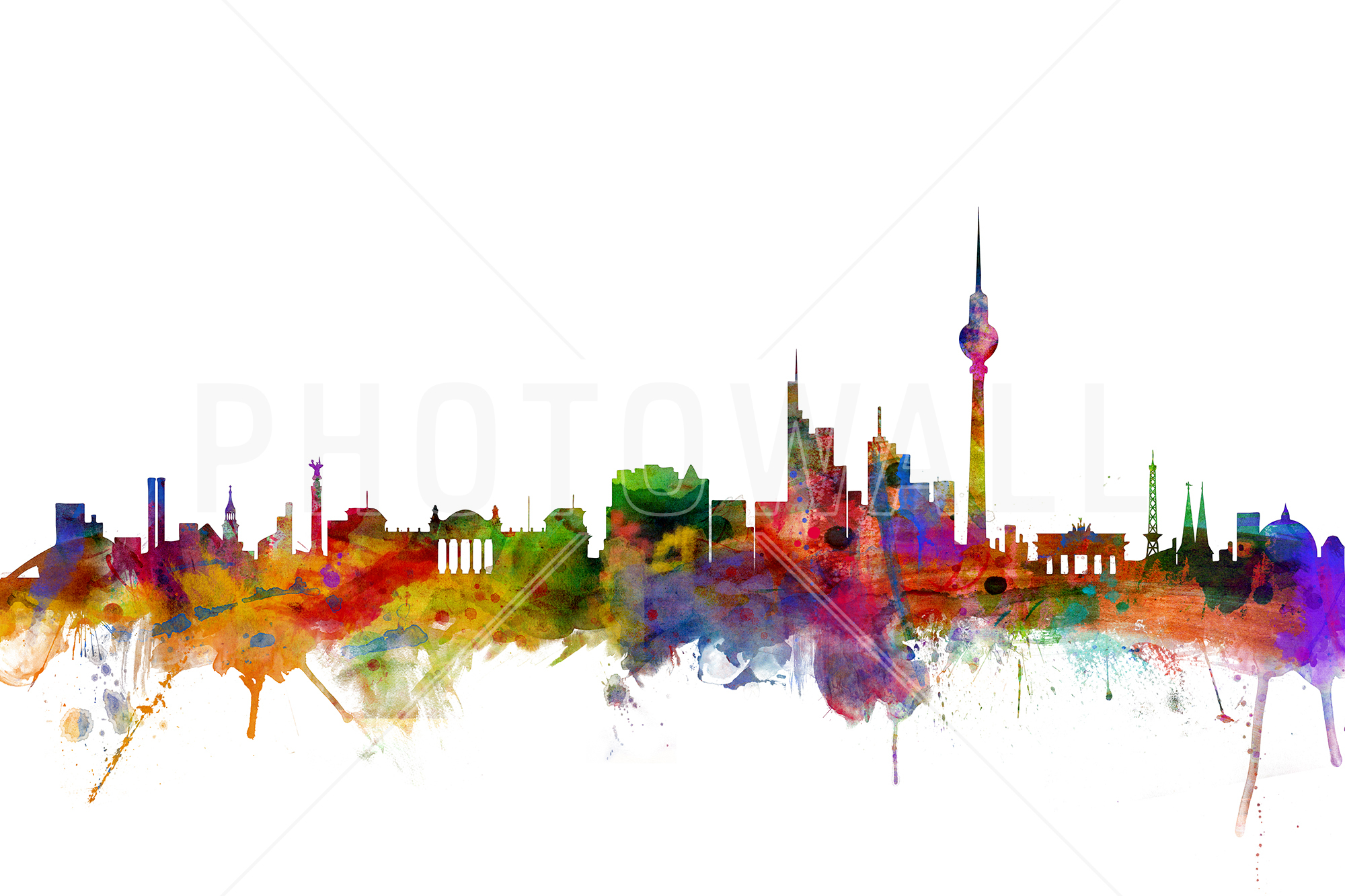 Berlin Skyline - Wallpaper - Berlin Skyline Poster , HD Wallpaper & Backgrounds