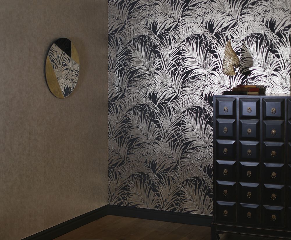 Tapet Palm Silver Grey Kiss Foil , HD Wallpaper & Backgrounds