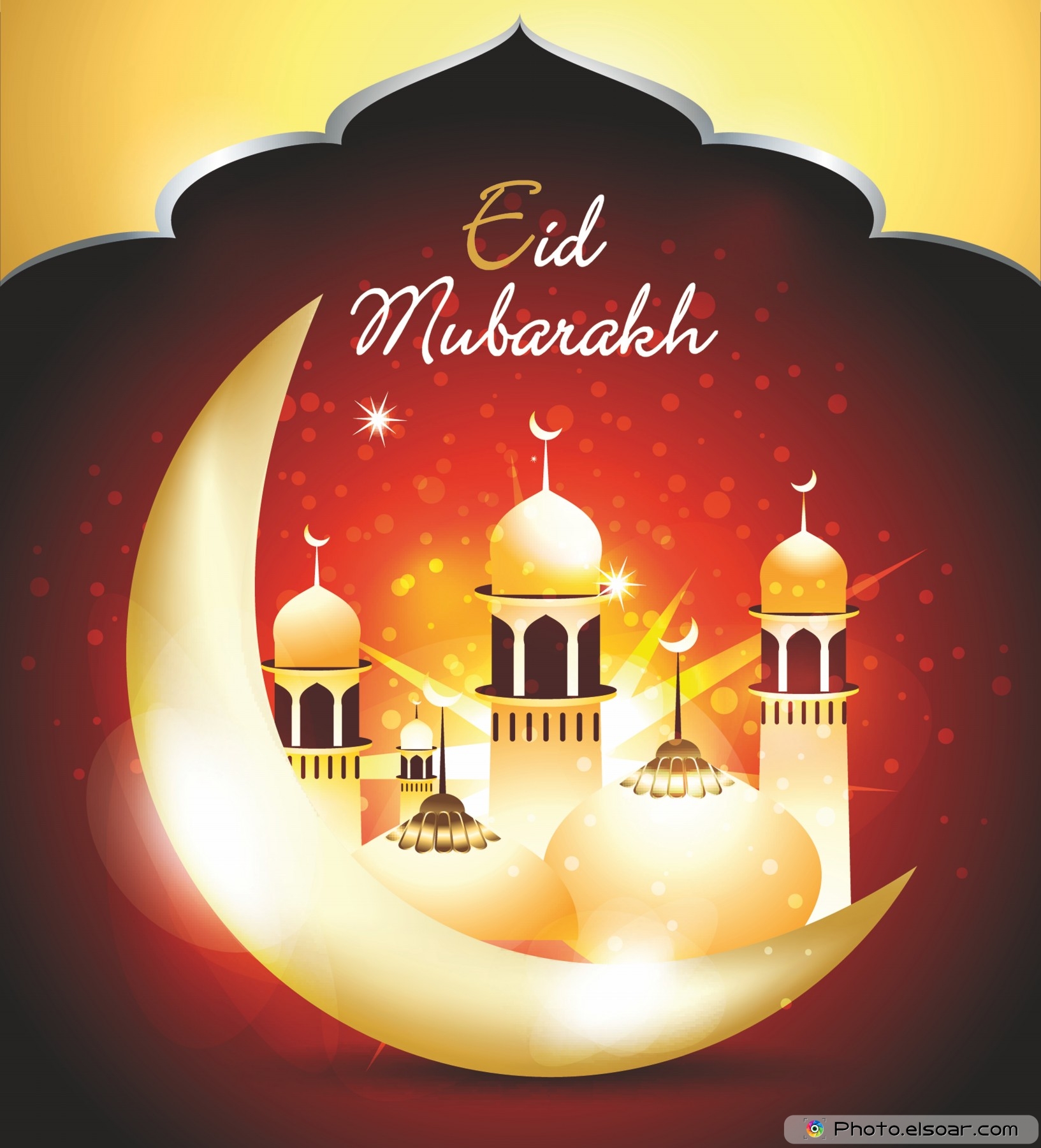 Design Eid Mubarak Background , HD Wallpaper & Backgrounds