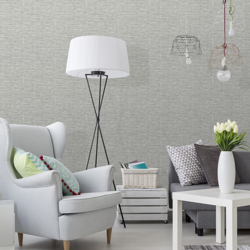 Erismann Summer Beat Horizontal Stripes Light Grey - Horizontal Striped Wallpaper Designs , HD Wallpaper & Backgrounds