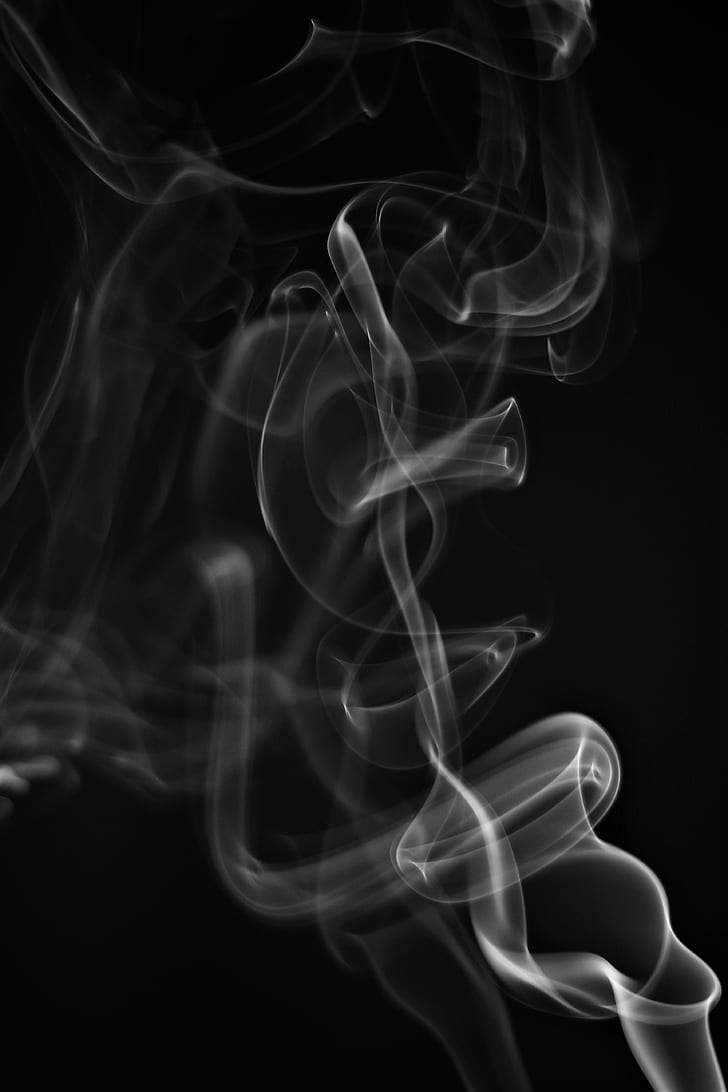 Smoke, White, Wriggling, Black Background, Abstract, - Dark Background Hd Download , HD Wallpaper & Backgrounds