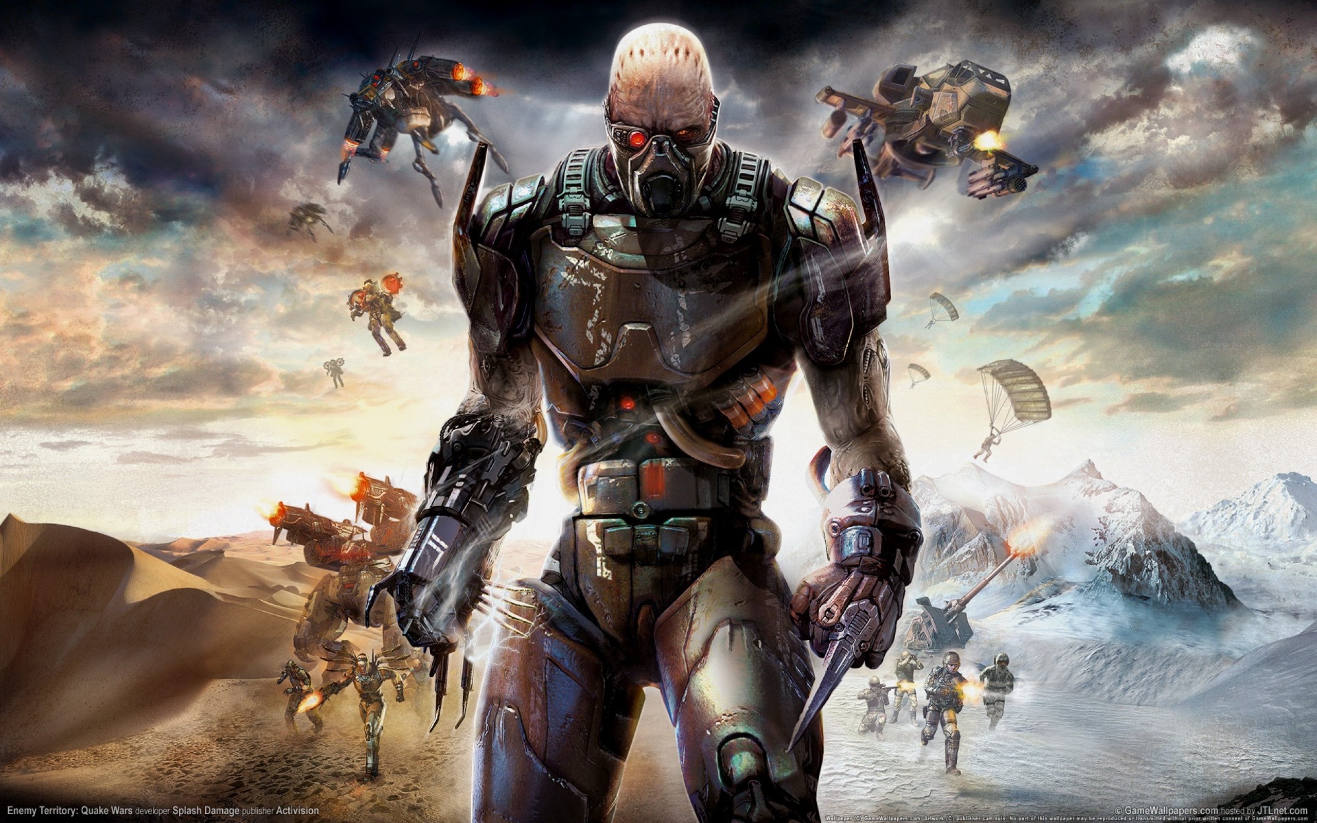 Quake Sci-fi Shooter Fps Action Fighting Dark 1quake - Enemy Territory Quake Wars , HD Wallpaper & Backgrounds