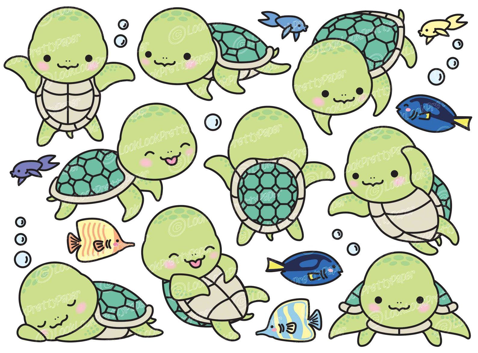 Kawaii Cute Turtle Clipart - Kawaii Turtle , HD Wallpaper & Backgrounds